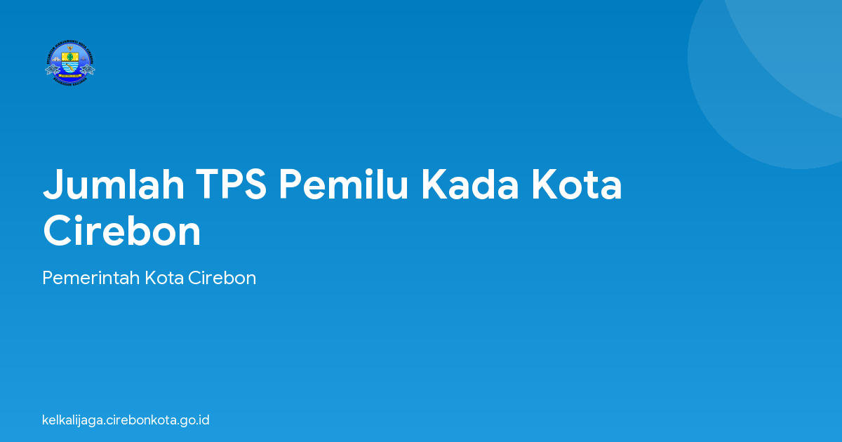 Jumlah TPS Pemilu Kada Kota Cirebon