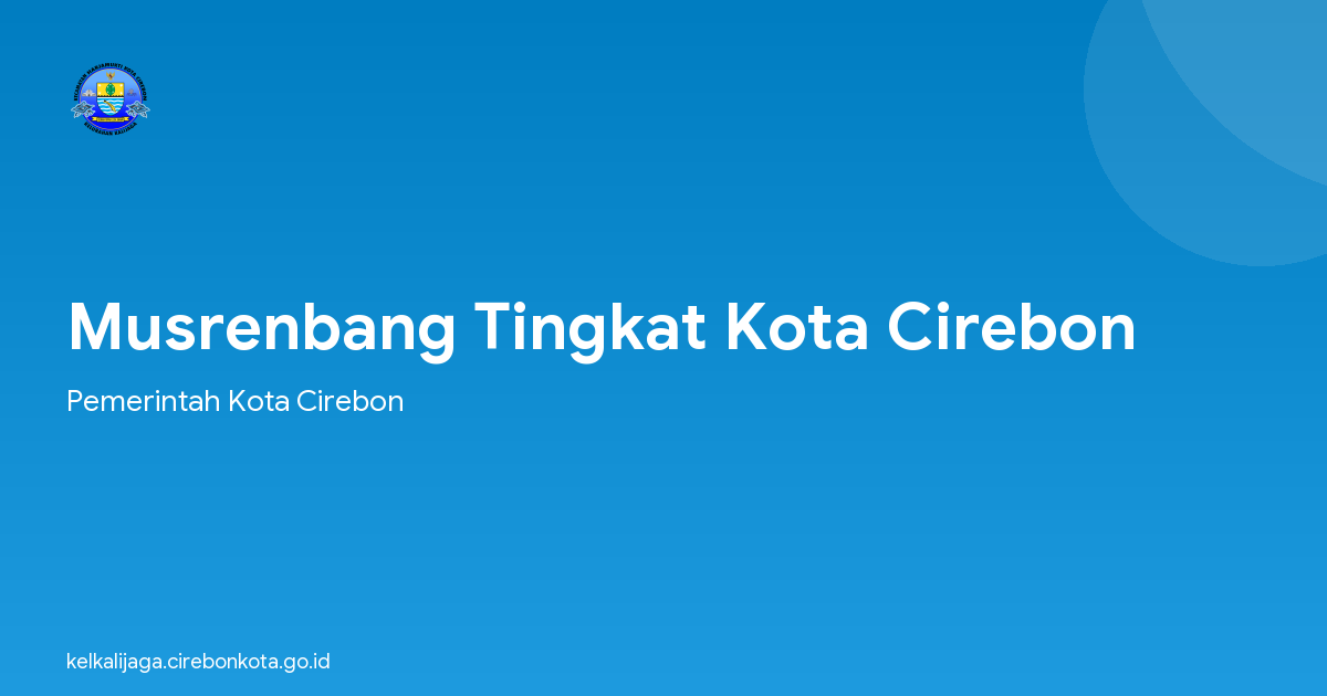 Musrenbang Tingkat Kota Cirebon