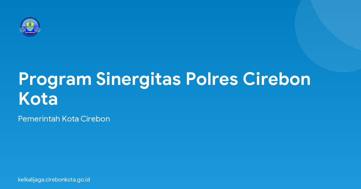 Program Sinergitas Polres Cirebon Kota