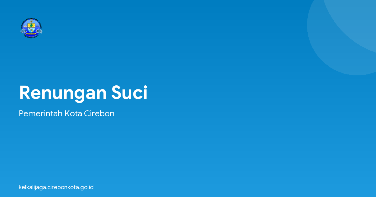 Renungan Suci