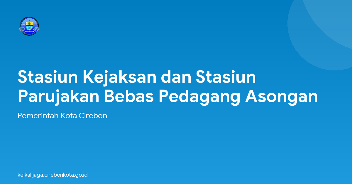 Stasiun Kejaksan dan Stasiun Parujakan Bebas Pedagang Asongan