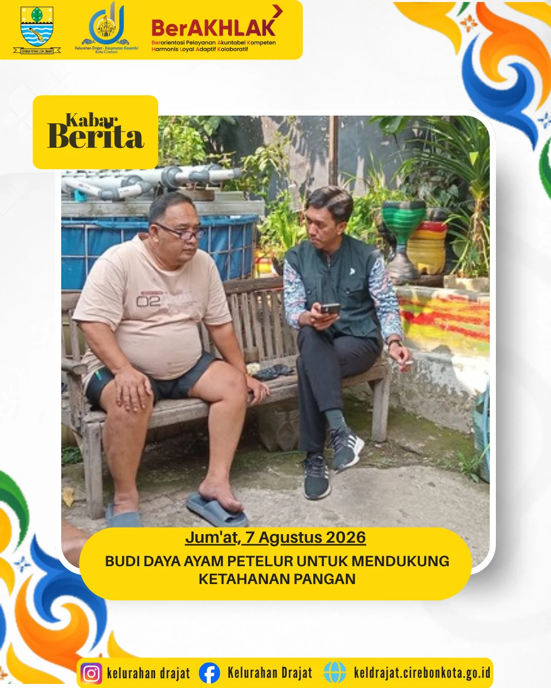 LURAH DRAJAT KOORDINASI BERSAMA KETUA RW 08 TERKAIT BUDI DAYA AYAM PETELUR
