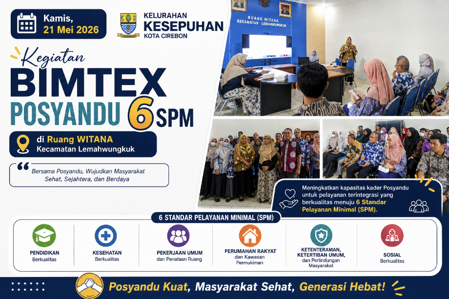 Optimalkan Pelayanan Kesehatan Dasar, Kecamatan Lemahwungkuk Gelar Bimtek Posyandu 6 SPM dan Evaluasi Siklus Hidup